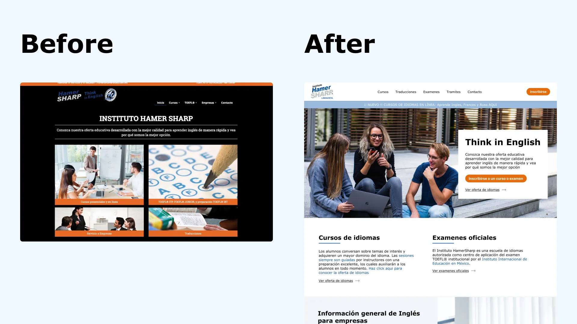 Hamersharp Homepage redesign